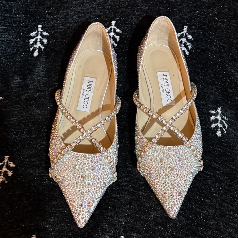 Jimmy Choo Sparkling Crystal Embellished Heels